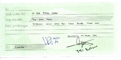 TML - Pemberian kompensasi kepada warga desa cijaya periode Maret 2025